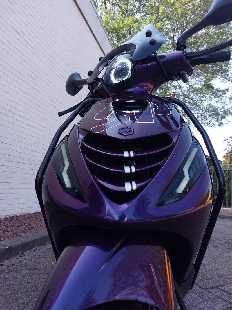 Piaggio Zip Voorkap Logo Paars - 3D Printed