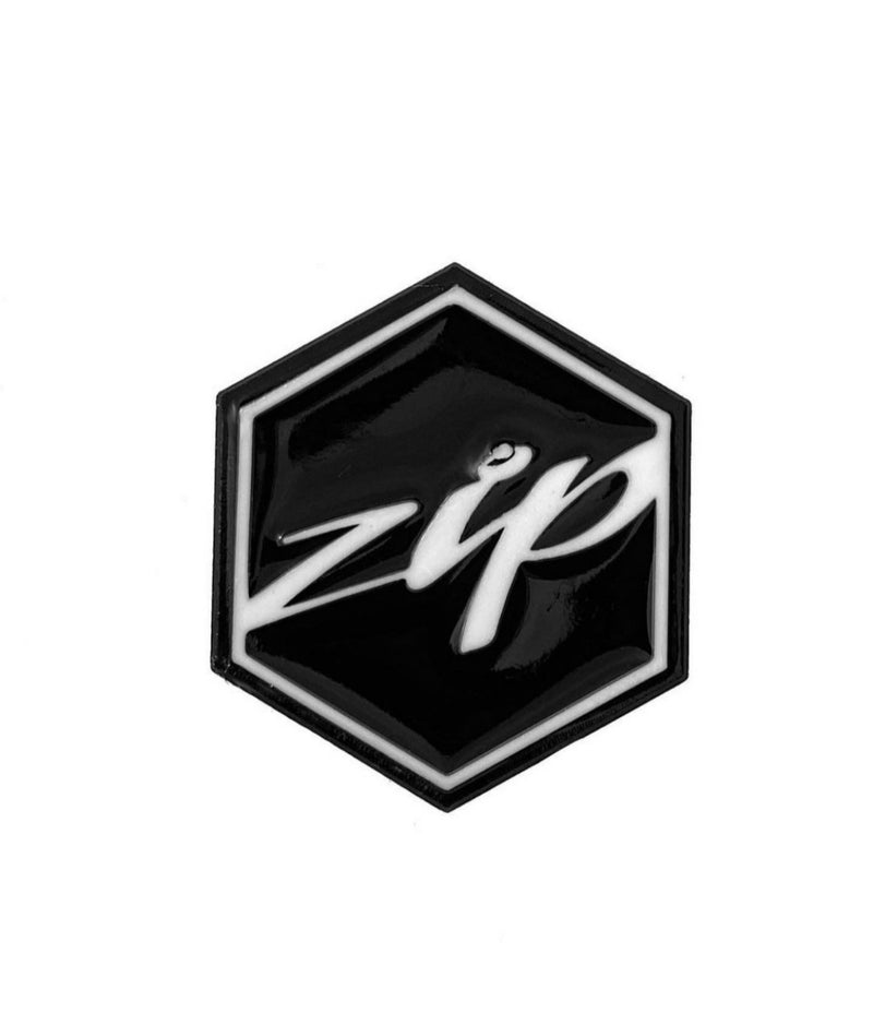 Piaggio Zip Voorkap Logo Wit - 3D Printed