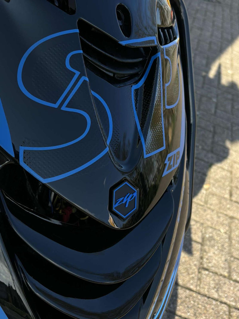 Piaggio Zip Voorkap Logo Blauw - 3D Printed